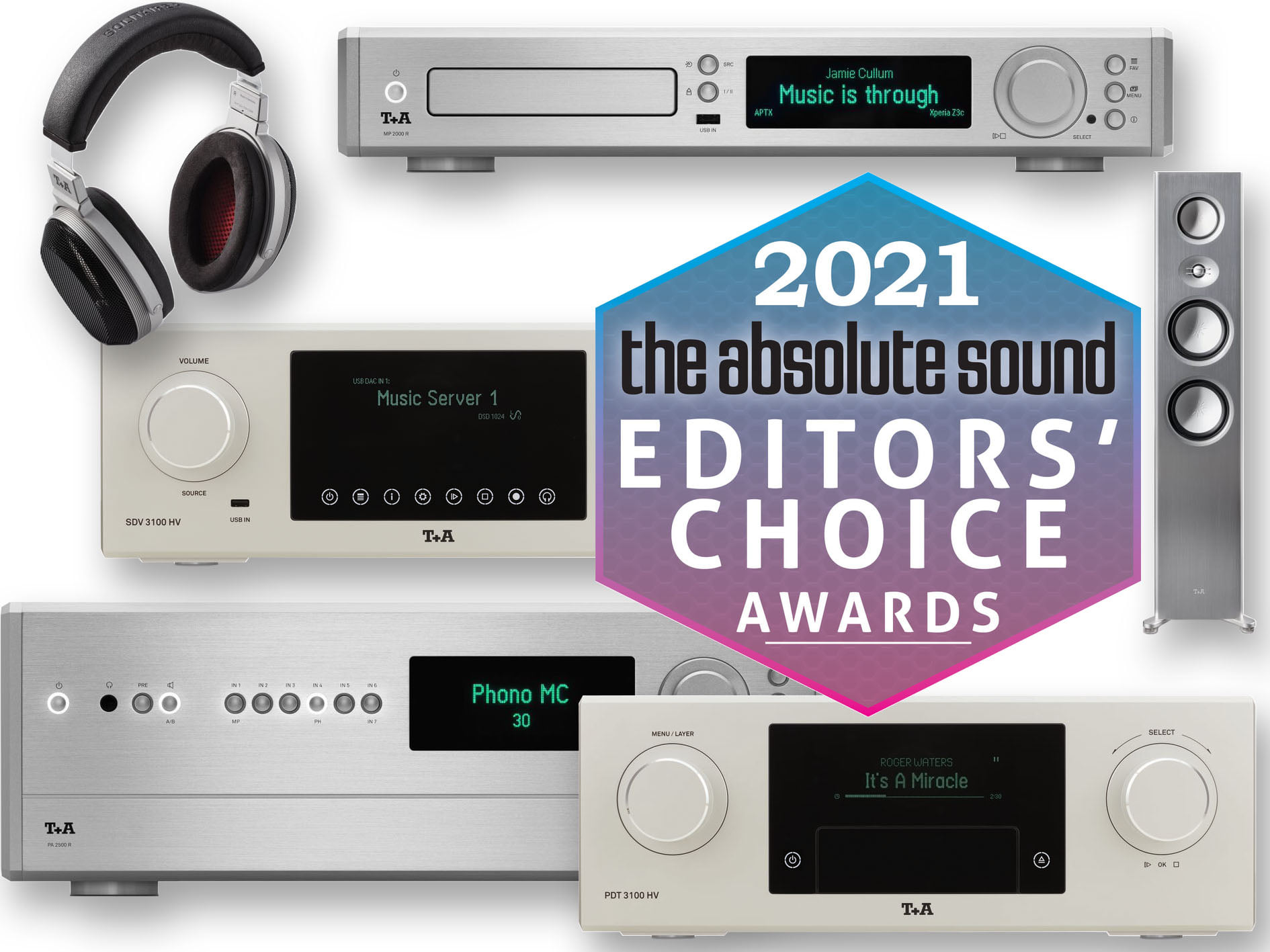 коллекция трофеев немецкого производителя Т+А была пополнена шестью наградами «Выбор редакции» издания The Absolute Sound